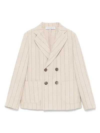 Manuel Ritz Kids' Pinstriped Blazer In Neutrals