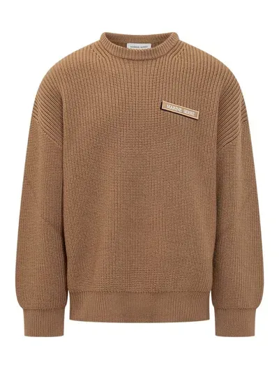 Marine Serre Crewneck Sweater In Brown