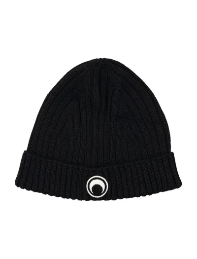 Marine Serre Wool Beanie In Black