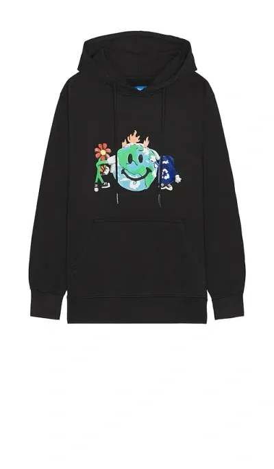 Market Smiley Studios Hoodie In 洗水黑