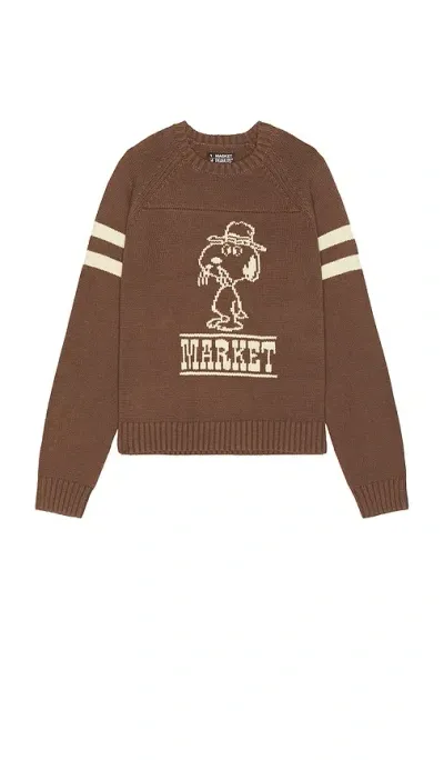 Market X Peanuts Spike Knit Sweater In 브라운