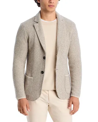 Maurizio Baldassari Winter Pave Stitch Sweater Jacket In Light Taupe