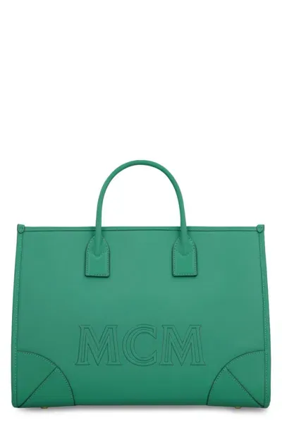 Mcm Women's Mã¼nchen Leather Tote In Green