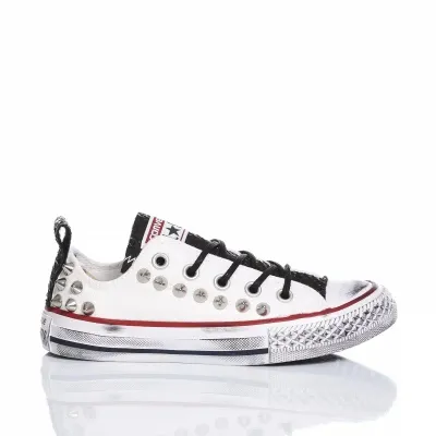 Mimanera Kids' Converse Junior Black Spike Ox Customized