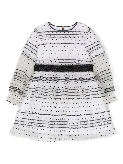 Mimisol Kids' Abito A Pois In White