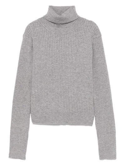 Miss Grant Kids' Maglione A Collo Alto In Gray