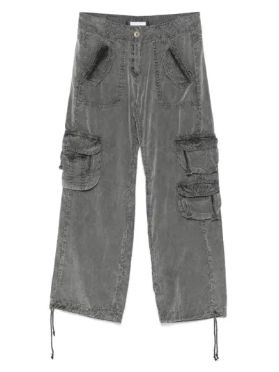 Miss Grant Kids' Pantalone Cargo A Coste In Gray