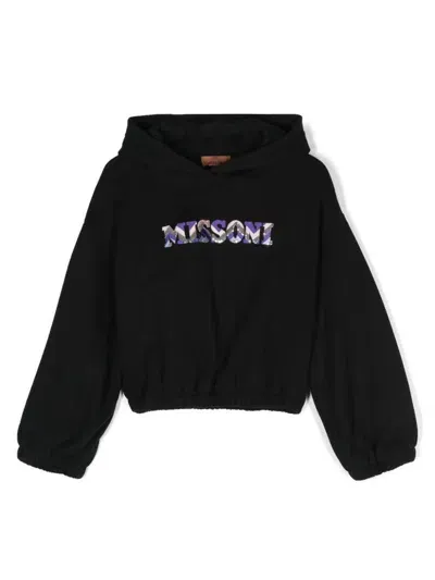 Missoni Kids' Felpa Crop In Black