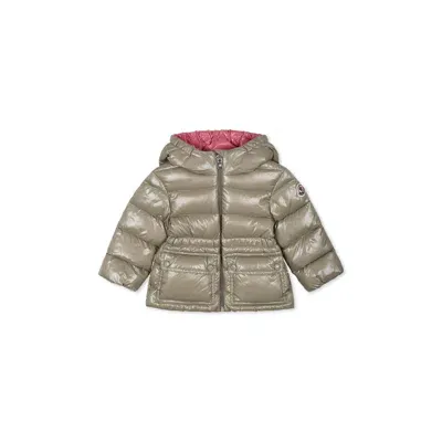 Moncler Adriel Down Jacket For Baby Girl With Logo In Green