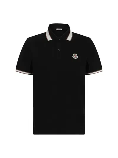 Moncler Polo Shirt In Black