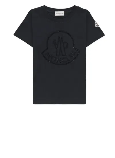 Moncler Kids' T-shirt With Logo In Black