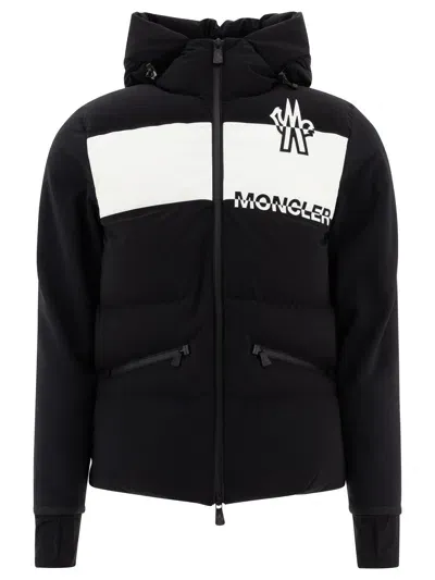 Moncler Technical Jacket With Logo Jackets Black In Multi