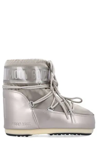 Moon Boot Classic Low Glance Lace In Platinum