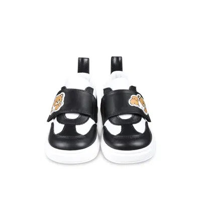 Moschino White Sneakers For Kids With Teddy Bear