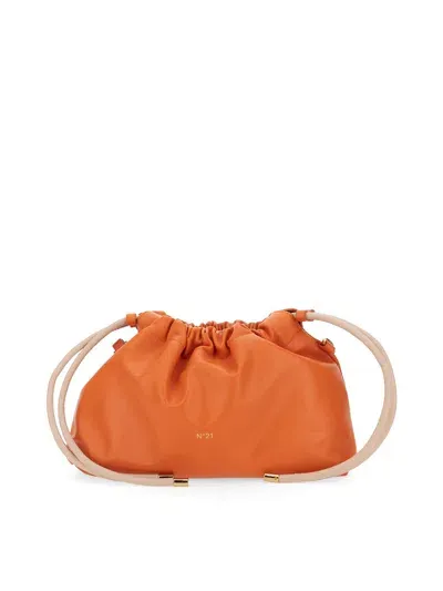 N°21 Puffy Jeanne Leather Crossbody Bag In Orange