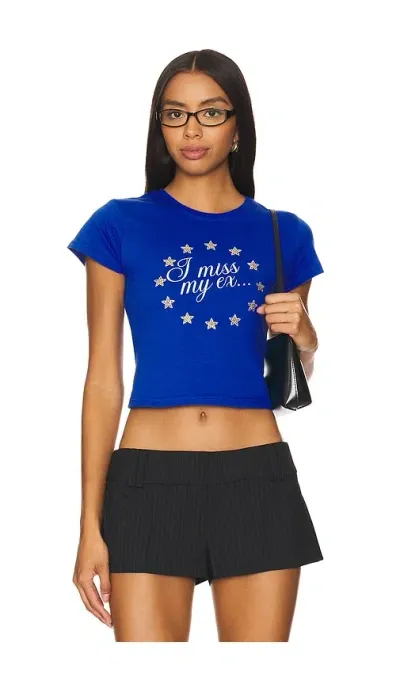 Niihai I Miss My Eu Baby Tee In Klein Blue