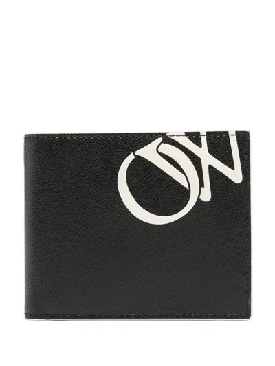 Off-white Logo-print Leather Wallet In Multicolor