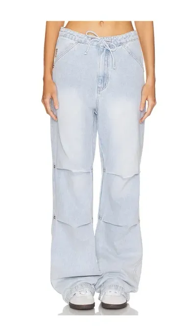 One Teaspoon Marley Relaxed Wide Leg In Blue Latte