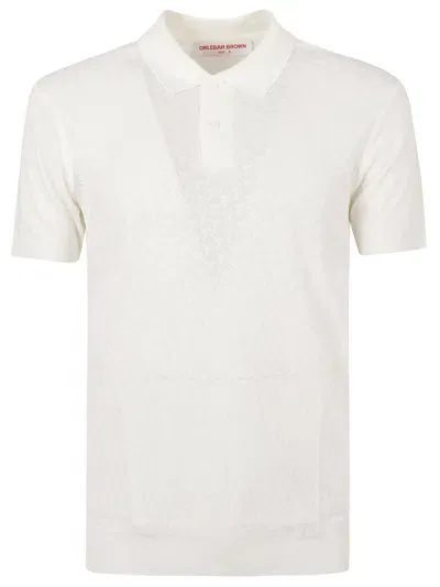 Orlebar Brown Jarrett Towelling Polo Shirt In Neutrals