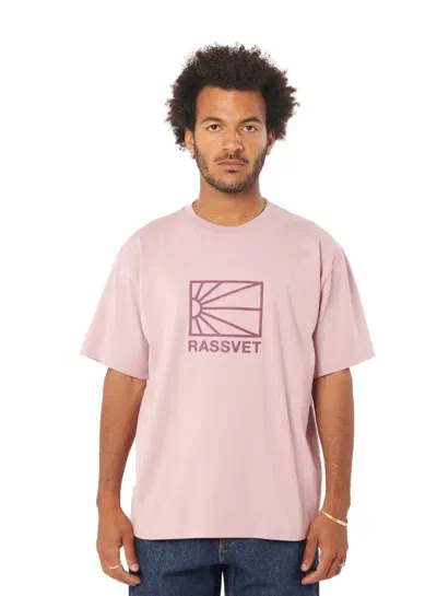 Paccbet Big Logo Tee Shirt Knit In Pink