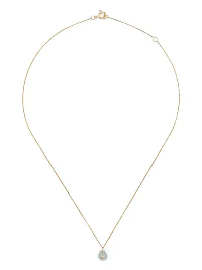 Pascale Monvoisin 14k Yellow Gold Orso Aquamarine And Diamond Necklace