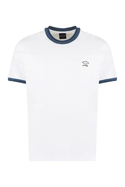 Paul&amp;shark Logo Cotton T-shirt In White