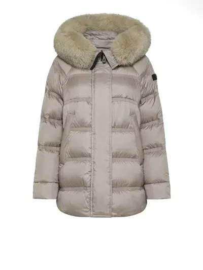 Peuterey Down Jacket In Light Grey