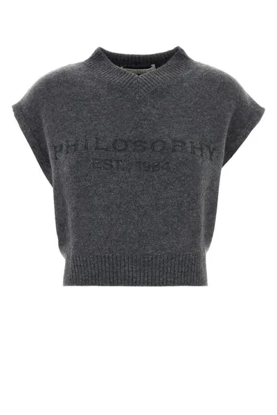 Philosophy Di Lorenzo Serafini Knitwear In Gray