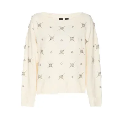 Pinko Scottish Sweater In White