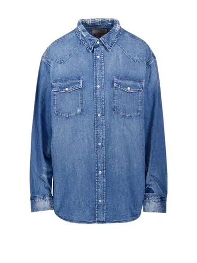 Polo Ralph Lauren Buttoned Denim Shirt In Blue