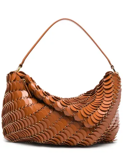 Rabanne Paco Shoulder Bag In Brown