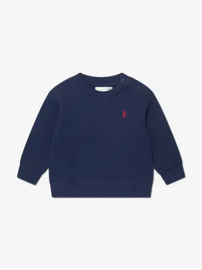 Ralph Lauren Kids' Baby Boys Logo Sweatshirt In Blue