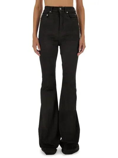 Rick Owens Drkshdw Denim Pants In Black