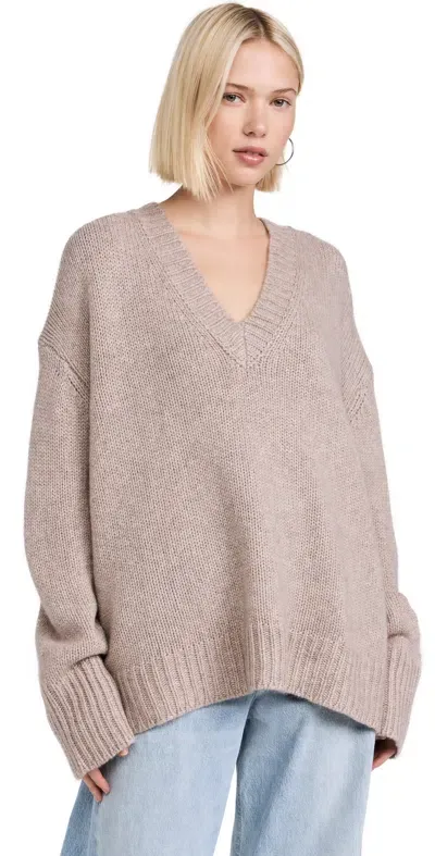 Sablyn V Neck Cashmere Sweater Flax