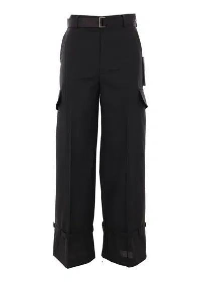 Sacai Trousers In Black