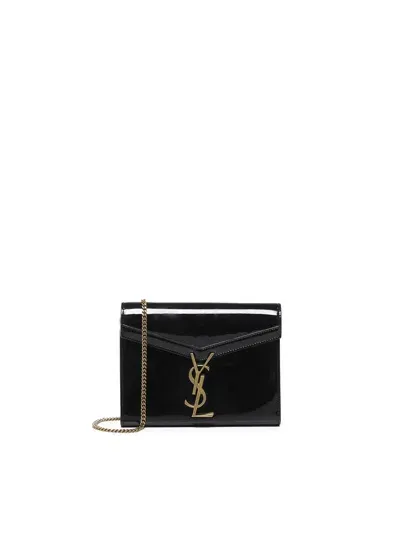 Saint Laurent Minaudiere Vicky In Plexiglass In Black