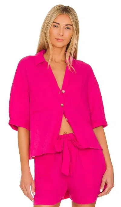 Sanctuary Easy Pocket Shirt In Pink