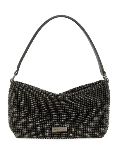 Self-portrait Black Diamante Small Hobo Bag