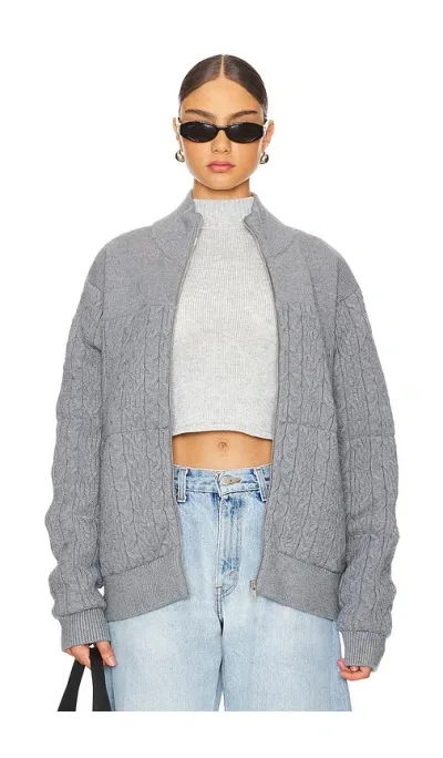 Ser.o.ya Levi Knit Puffer In Heathered Grey