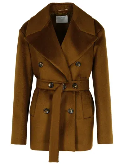 Sportmax Orchis Brown Wool Coat