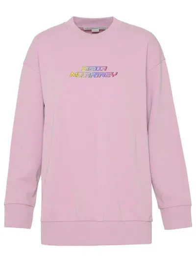 Stella Mccartney Lilac Cotton Sweatshirt In Violet