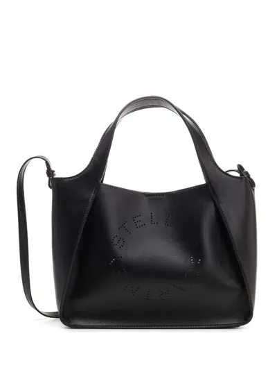 Stella Mccartney Stella Logo Faux Leather Tote Bag In Black