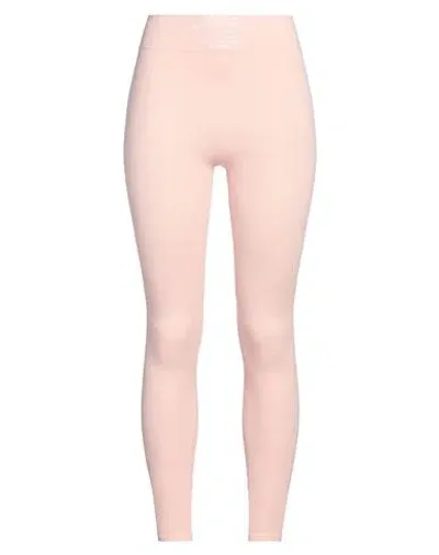 Stella Mccartney Logo Stretch Cotton Jersey Leggings In Pink