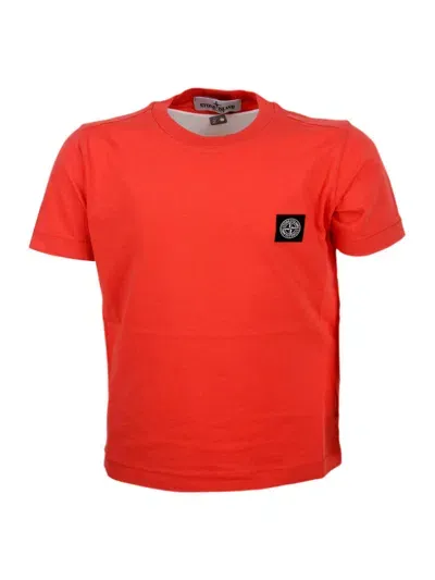 Stone Island Junior Kids' T-shirt In Orange