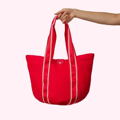 Stoney Clover Lane Beach Tote In Tomato