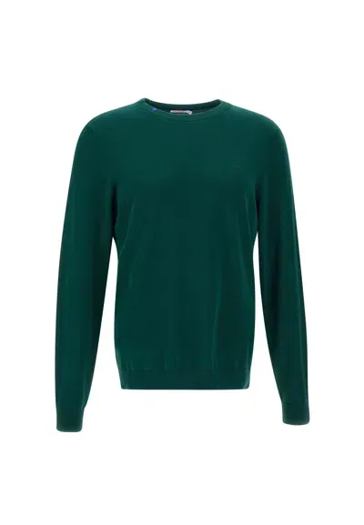 Sun 68 Solid Cotton Pullover In Green