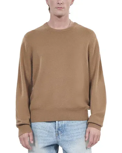 The Kooples Cashmere Blend Sweater In Dark Camel