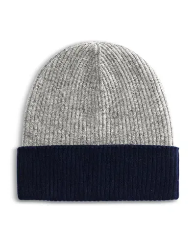 The Men's Store At Bloomingdale's Reversible Knit Hat - Exclusive In Grey/navy