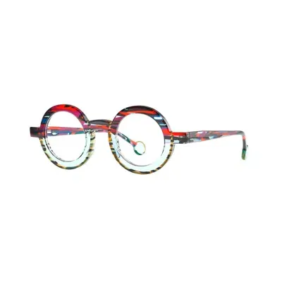 Theo Eyewear Swaai Stel 007 Blue/red Ecail+green/yellow Ecail+transparent7 In Black