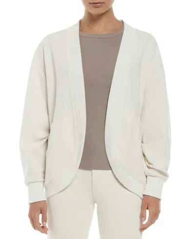 Three Dots Women's Sean Cocoon Open-front Cardigan In Egret